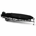 Eevelle Boat Cover JON BOAT Open, Outboard Fits 14ft 6in L up to 72in W Black SBOJB1472B-BLK